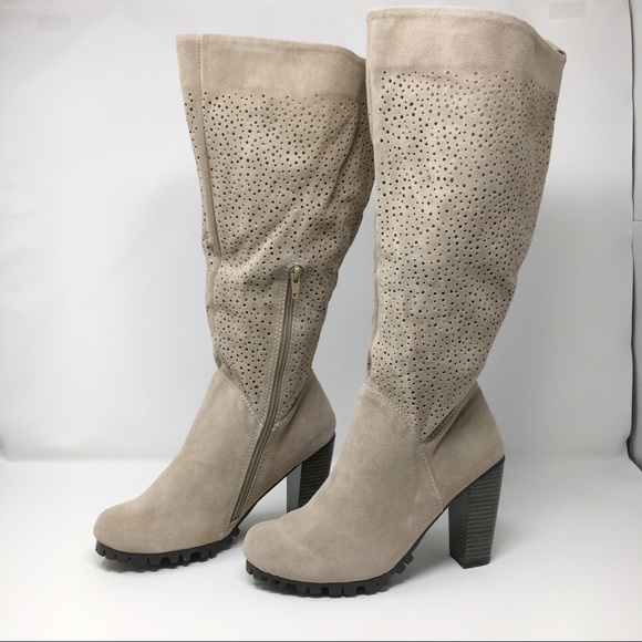 Avon Shoes - Cushion Walk Perforated Genuine Suede Boots NWOT